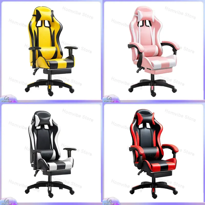 Computer Case - Cadeira de Jogos Ergonômica com Suporte