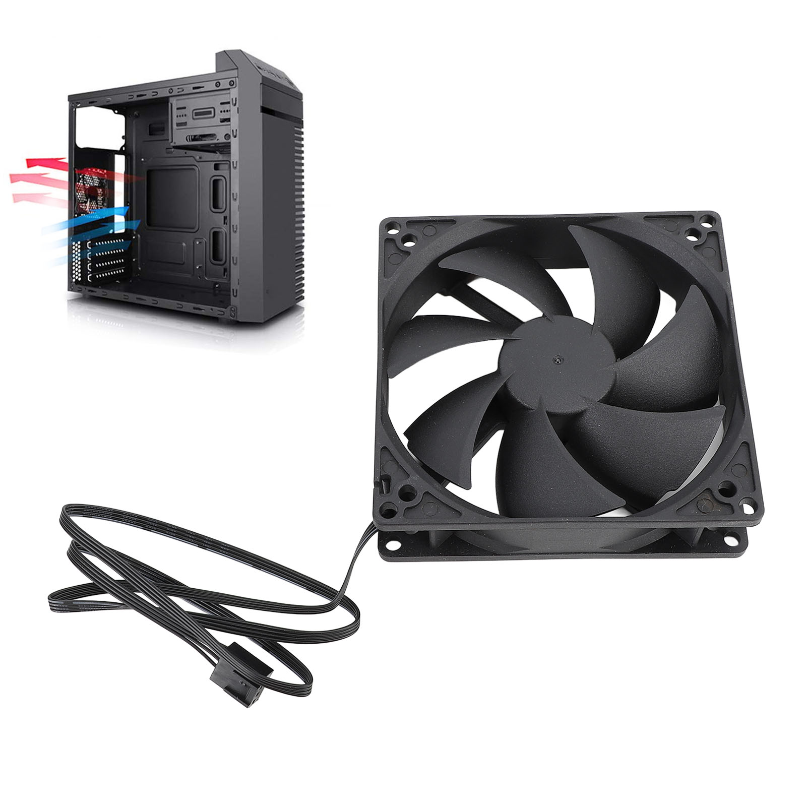 100mm pc pwm caso ventilador 1 - Case Fan Controller avaliação e preço